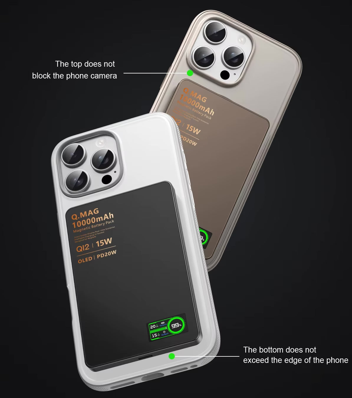 3-in-1 Magnetic Power Bank with LCD Display – 15W Wireless Fast Charging for iPhone 12–17 Pro, Apple Watch & AirPods