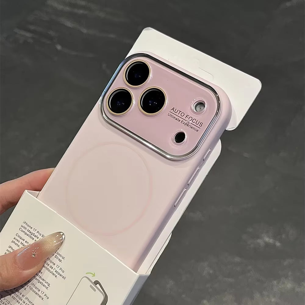 Premium Liquid Silicone MagSafe Case with Large Camera Window for iPhone 17, 16, 15, 14 Pro Max — Soft Touch Wireless Charging Cover