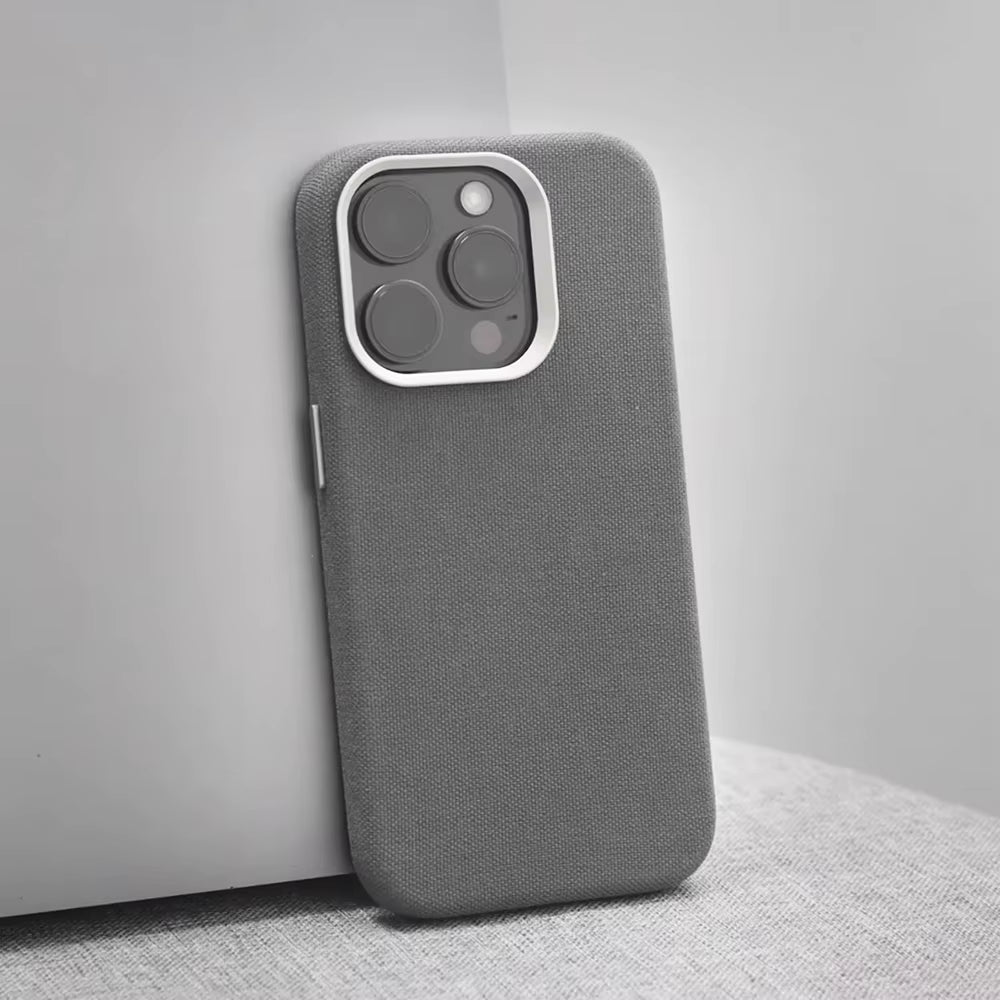 MagSafe Nylon Canvas Weave Case for iPhone 13/14/15/16 Pro Max & Plus – Military-Grade Shockproof Magnetic Cover with Premium Woven Texture